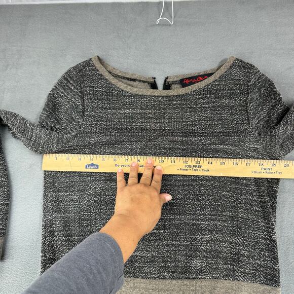 Alice + Olivia Women's Gray Skater Mini Dress Air Made in Canada LARGE - Picture 9 of 12